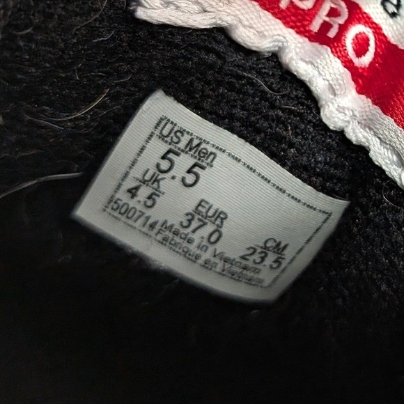 Vans Old Skool Pro Size 5.5 Black Suede Gum‎ Sole Skate Streetwear - Picture 3 of 10